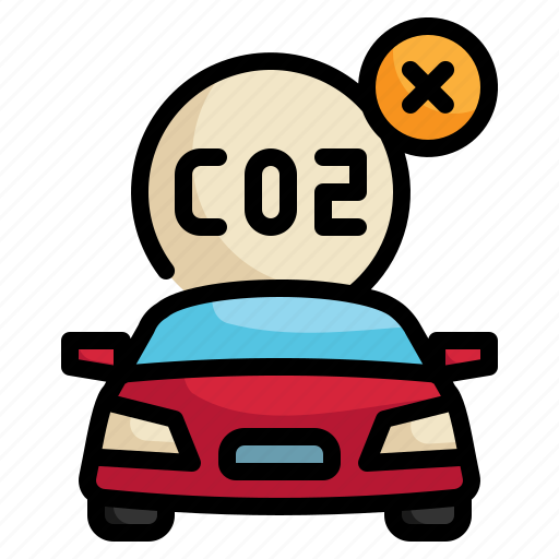 No, carbon, car, electric, vehicle, pollution, ev icon icon - Download on Iconfinder