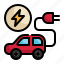 plug, charger, adapter, electric, vehicle, ev icon 