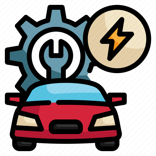 Setting, service, electric, vehicle, repair, ev icon icon - Download on Iconfinder