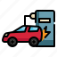 station, charger, car, electric, power, vehicle, ev icon 