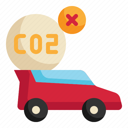 Carbon, no, car, electric, vehicle, pollution, ev icon icon - Download on Iconfinder