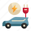 electric, power, car, vehicle, ev icon 