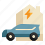 home, charger, power, electric, vehicle, ev icon 
