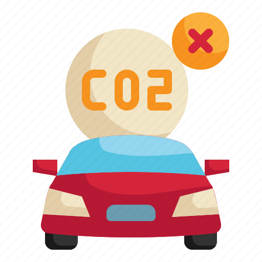 No, carbon, car, electric, vehicle, pollution, ev icon icon - Download on Iconfinder