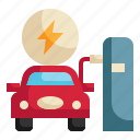 power, electric, vehicle, car, charger, station, ev icon