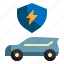 protect, service, electric, vehicle, car, ev icon 