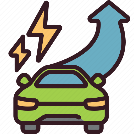 Range, distance, charge, electric, car icon - Download on Iconfinder