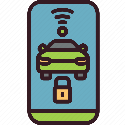 Smart, key, car, smartphone, lock, wireless icon - Download on Iconfinder