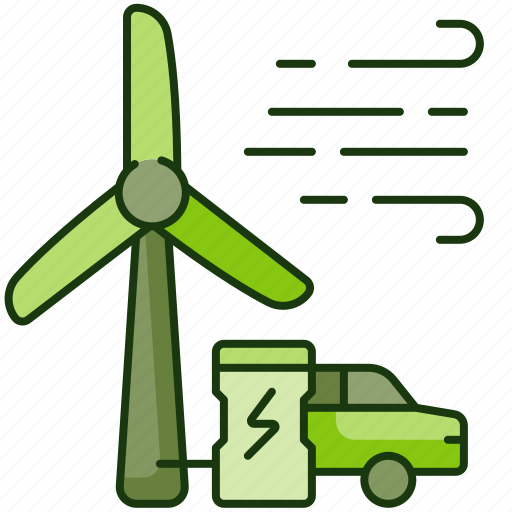 Wind, power, energy, turbine, windmill, car, charge icon - Download on Iconfinder