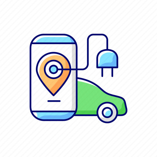 Charging, car, phone app, station icon - Download on Iconfinder