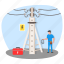 electrical, transmission tower, power tower, electrician, climber, toolkit, maintenance 