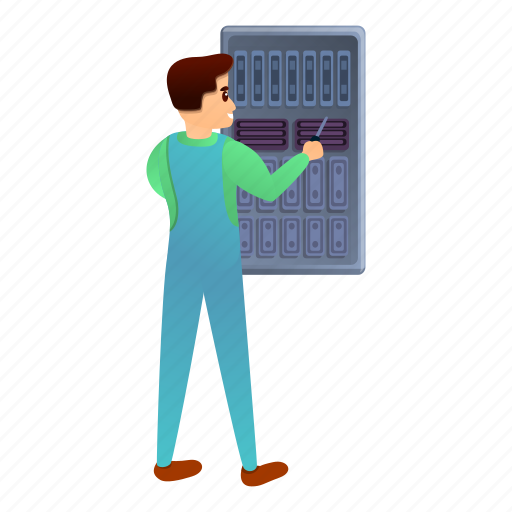 Industry, man, person, system, technology, voltage icon - Download on Iconfinder