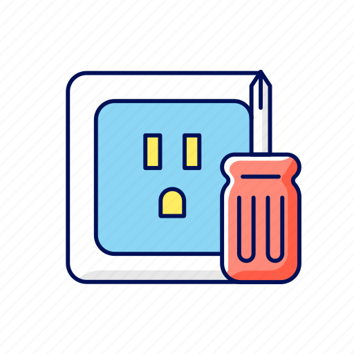 Electrician, service, socket, maintenance icon - Download on Iconfinder