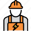 electrician, work, electric 