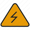 bolt, caution, electricity, high voltage, thunderbolt, warning