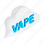 cigarette, electronic, isometric, nicotine, vape, vaping, vapor 