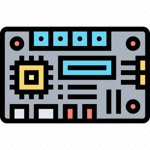 Motherboard, semiconductor, processor, circuit, electronic icon - Download on Iconfinder