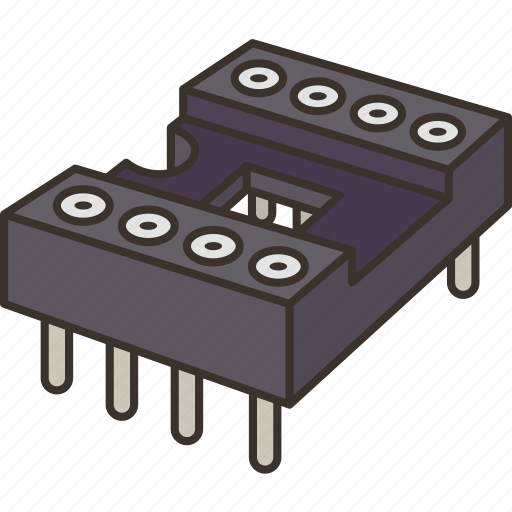 Integrated, circuit, socket, connector, component icon - Download on Iconfinder
