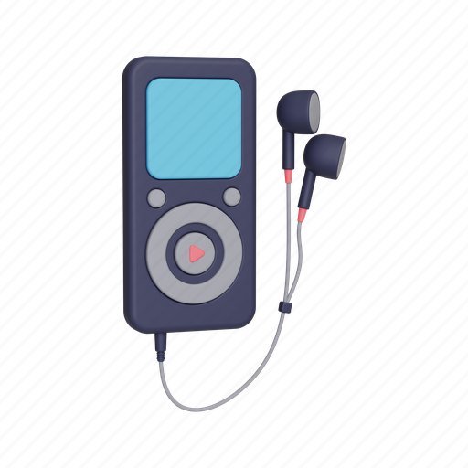 Music player, mp3, music, multimedia, player, audio, song 3D illustration - Download on Iconfinder