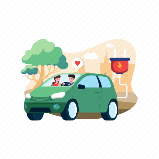 Electric, car, vehicle, charging station, electric car, charger, station illustration - Download on Iconfinder