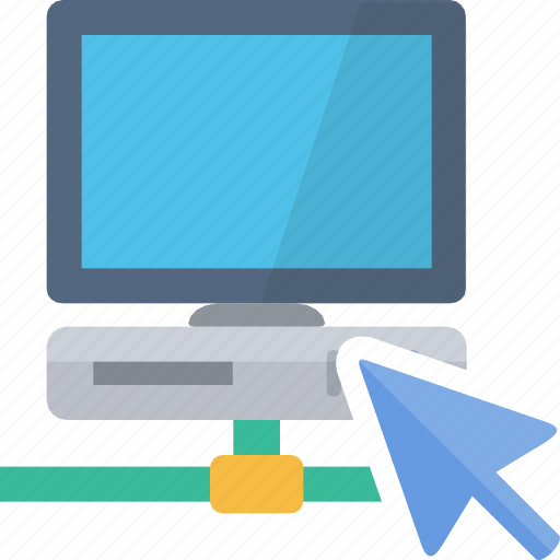 Computer, network, green, pointer icon - Download on Iconfinder