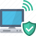 computer, network, wireless, green, secure, connection, monitor