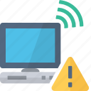 computer, network, wireless, green, warning, connection