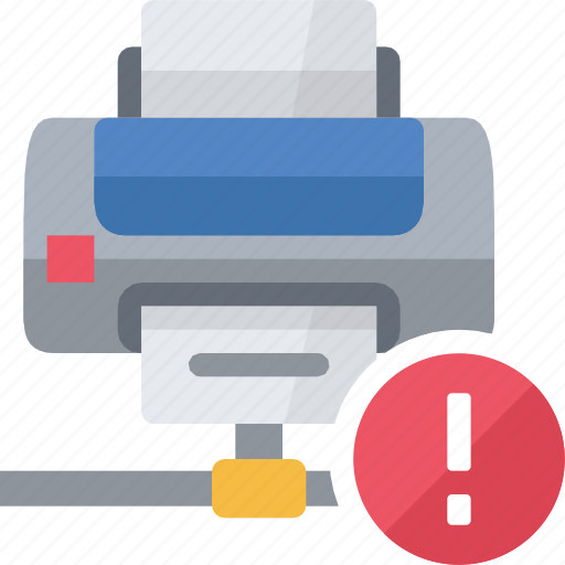 Printer, network, error icon - Download on Iconfinder