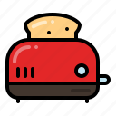 toaster, bread, toast, breakfast