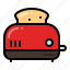 toaster, bread, toast, breakfast 
