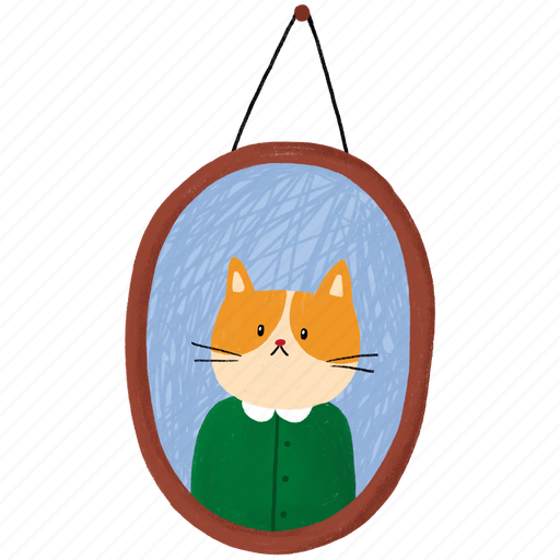Cat picture, hanging frame, picture, photo, frame, furniture, photograph icon - Download on Iconfinder