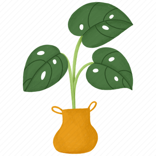 Monstera deliciosa, monstera, houseplant, plant, indoor plant, botanical, decoration icon - Download on Iconfinder