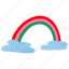 rainbow, rainbow arch, arch shape, nature, sky, phenomenon, after rain, clouds, beautiful 