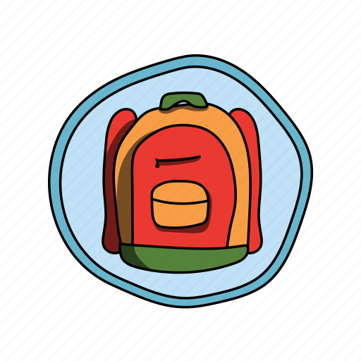 Backpack, bag, color, elementary, fashion, school icon - Download on Iconfinder
