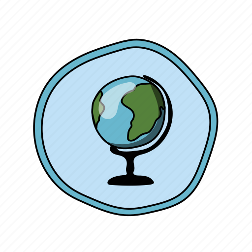 Color, elementary, globe, school, world icon - Download on Iconfinder