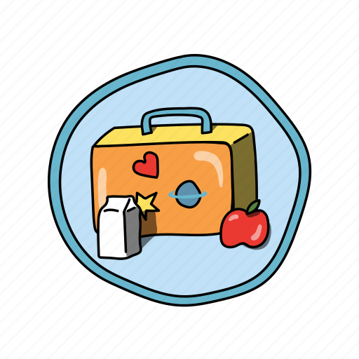 Color, elementary, food, lunch, lunchbox, school icon - Download on Iconfinder