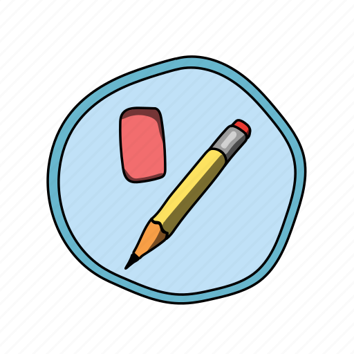 Color, elementary, eraser, pencil, school icon - Download on Iconfinder