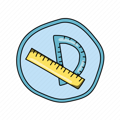 Color, elementary, ruler, school icon - Download on Iconfinder