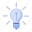 objects, flashlight, light, lightbulb, idea, innovation 