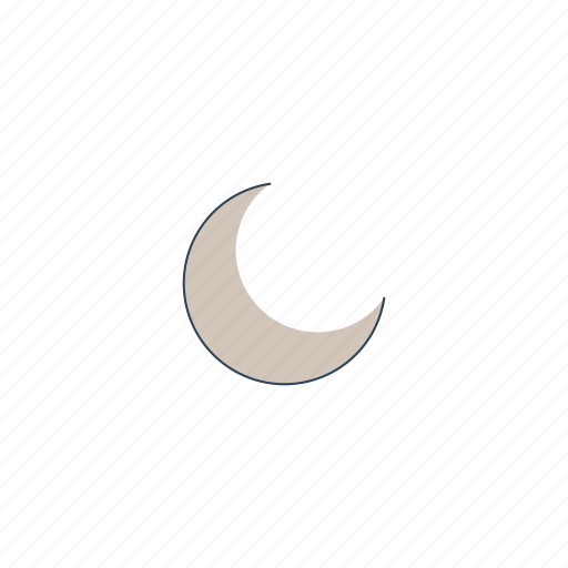 Objects, moon, night, weather, mode, crescent icon - Download on Iconfinder