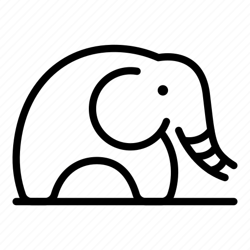 Animal, baby, elephant, mammal, nature, silhouette, tattoo icon - Download on Iconfinder