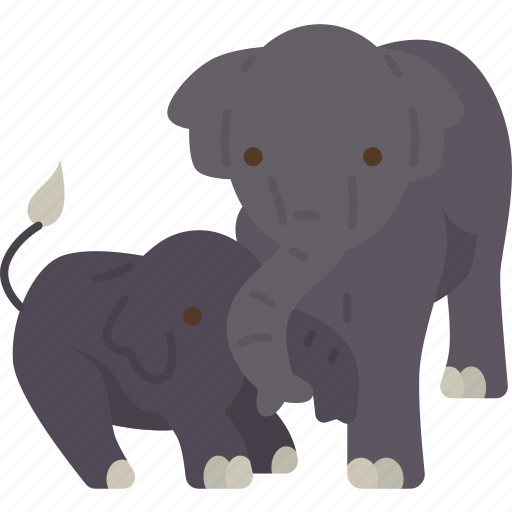 Elephant, family, wildlife, love, bond icon - Download on Iconfinder