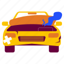 broken car, accident, crash, collision, damage, smoke, insurance, car, automotive 
