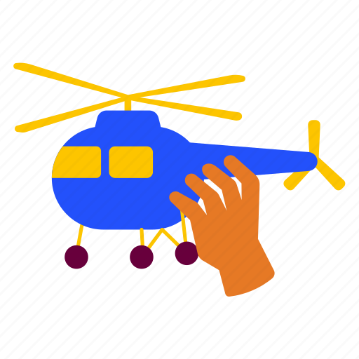 Hand holding a toy helicopter, helicopter, toy, play, hand gesture, fly, flying illustration - Download on Iconfinder