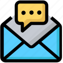 chat, email, envelope, inbox, letter, mail, message