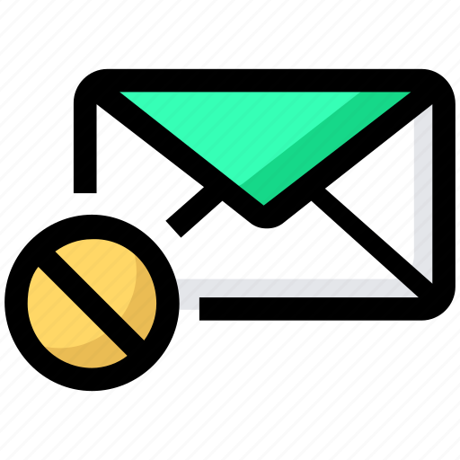 Block, cancel, email, envelope, inbox, letter, mail icon - Download on Iconfinder