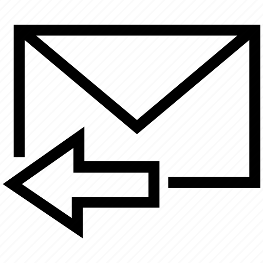 Email, envelope, left arrow, letter, mail, message, receive icon - Download on Iconfinder