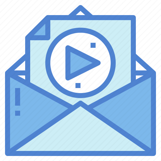 Email, multimedia, play, video icon - Download on Iconfinder
