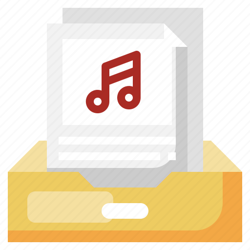 Music, file, inbox, communications, message, email icon - Download on Iconfinder