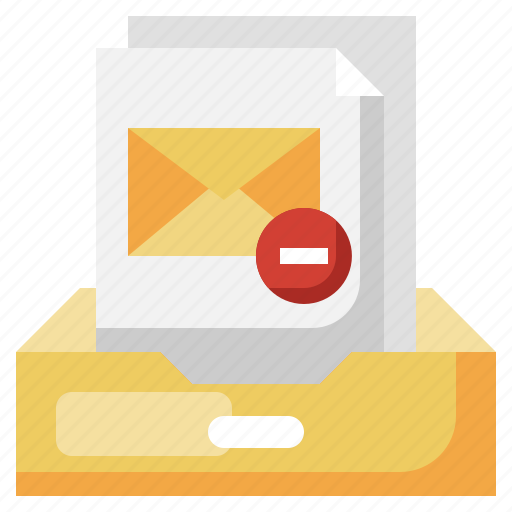 Remove, email, inbox, delete, communications icon - Download on Iconfinder